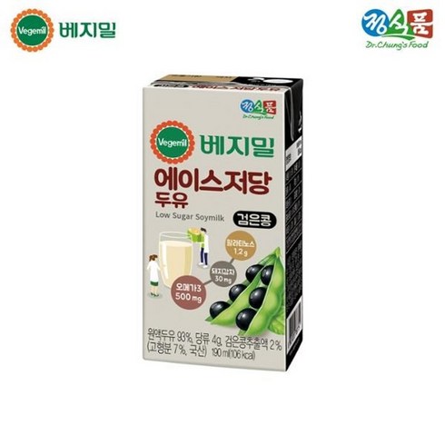 저당두유 - 베지밀 에이스 저당두유 190mlx96팩, 96개, 190ml
