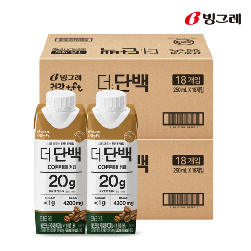 빙그레 더단백 드링크 커피, 250ml, 36개