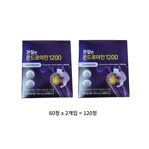 콘드로이친 관절엔 콘드로이친1200, 120정, 2개
