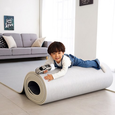 소브롤매트 - 제로벨 1+1 15T PVC 층간소음 롤매트 폭140cm x 5m 거실 아이방 유아 어린이 놀이방 매트, 직물패턴