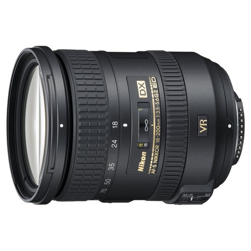 니콘 DSLR 카메라 렌즈 고배율 줌 AF-S DX Nikkor 18-200mm F3.5-5.6G ED VR II