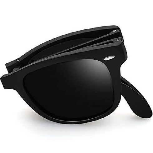 몽벨접이식선글라스 - Joopin 접이식 선글라스 편광 UV차단 맨즈 매트 블랙 폴딩선글라스, B01  매트 블랙
