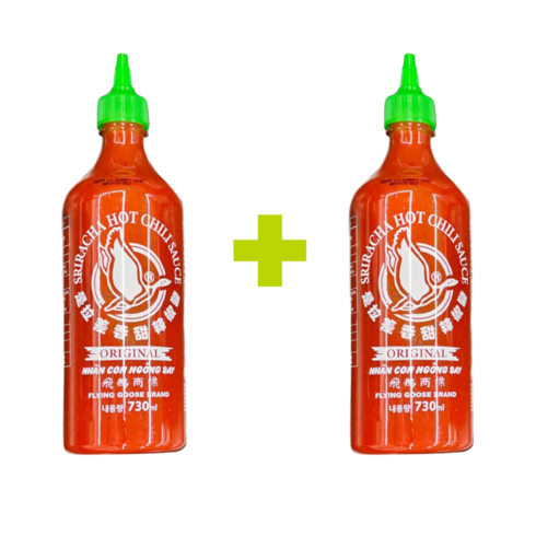 [유통기한] 플라잉구스 FLYING GOOSE 스리라차 핫 칠리 소스 Sriracha 730ml 1+1, 2개