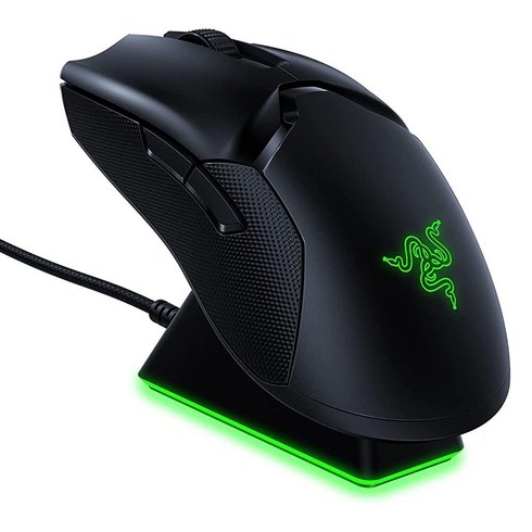 Razer 바이퍼 얼티밋 무선 게이밍 마우스 및 RGB 충전독 머큐리 화이트, Mouse + Dock, Classic Black, Classic Black