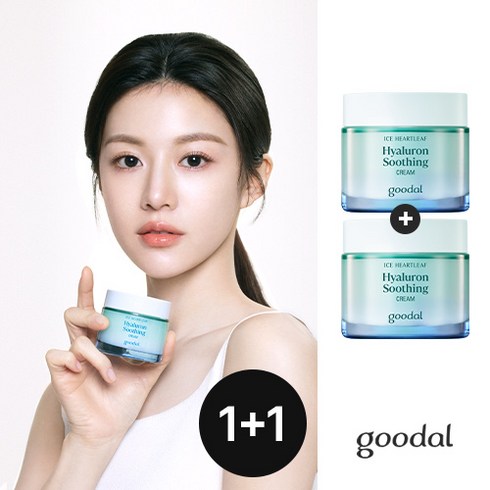 [1+1] 구달 어성초 히알루론 수딩 크림 75ml, free