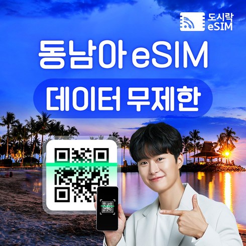 동남아 통합 eSIM 데이터 무제한 말레이시아 미얀마 유심 아이폰e심 도시락eSIM, 3일, 말레이시아/싱가포르/태국 2GB/일 제공
