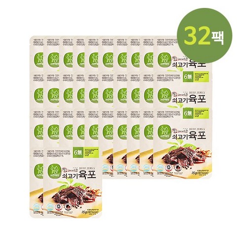 올라이프 / 자연애벗 소고기발효 간편 맥주 안주 15g 32봉