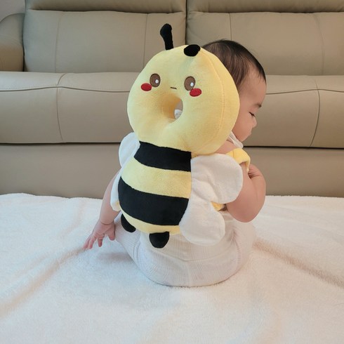 날씨요정 아기머리보호대 아기 머리쿵 방지쿠션 뒤쿵이, 꿀벌, 1개