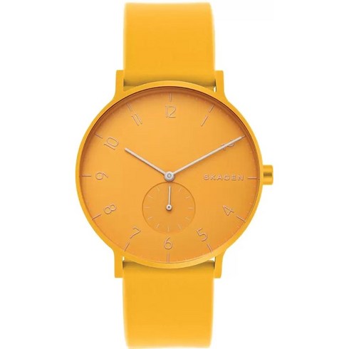 스카겐시계 - 스카겐 Skagen Aaren 컬러 실리콘 쿼츠 41mm 미니멀 손목시계