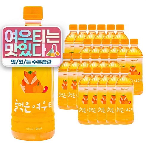 티트리트 귤먹은 여우티 페트, 24개, 500ml