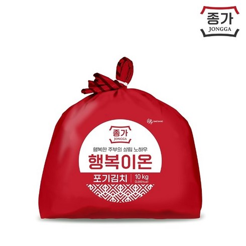 [종가집공식판매업체] 갓담근 행복이온 포기김치 10kg(온라인), 1개, 10kg