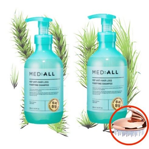 메디올 퓨리파잉 비듬 개선 샴푸 청정강화샴푸 각질 청소년 480ml 2개 +두피브러쉬