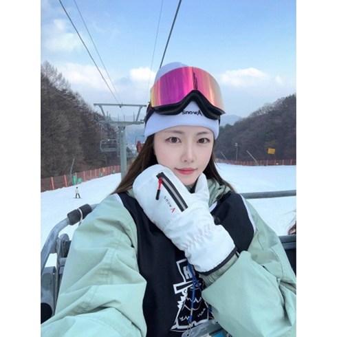 스노우에이 스노우보드 벙어리 장갑 스노보드 스키 스키장 방수방한, 글로우장갑 블랙