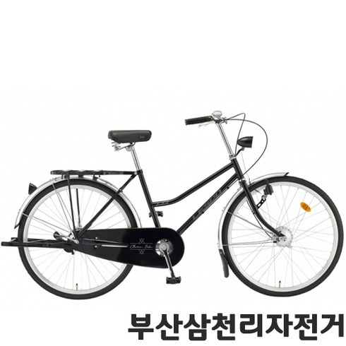 삼천리 2024 26표준S 26인치 클래식 쌀집 옛날 짐자전거 99%조립, 블랙