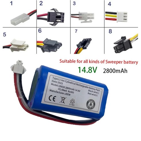 샤오미로봇청소기배터리 호환 리튬 이온 배터리 팩 샤오미 미지아 미 로봇 진공 걸레 에센셜 G1 MJSTG1 SKV4136GL 4S1P 148V 2800mAh H18650CH R30, 7.다른, 1개