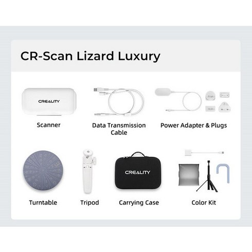 3D프린터기Creality 3D 스캐너 CR-Scan Lizard 0.05mm 정확도 No-마커 밝은 빛 스캔 모든 프린터 용 다중, 01 Lizard Luxury