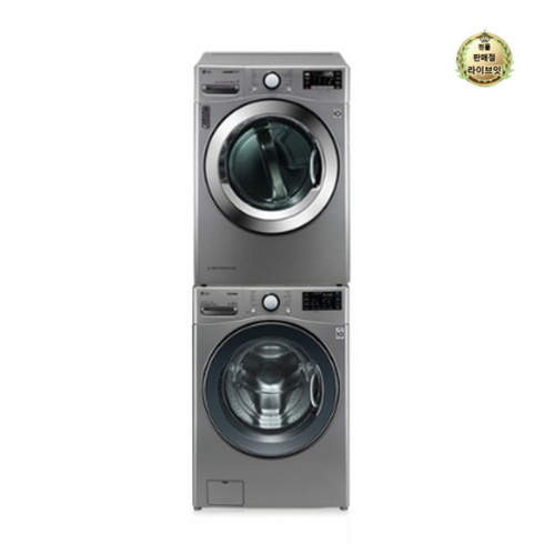 LG전자 트롬 건조기 세트 F19VDU-6VN 19kg + 16kg 방문설치, F19VDU(세탁기), RH16VTAN(건조기), 모던 스테인리스