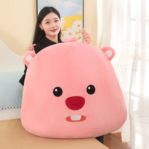 잔망루피 인형 베개 쿠션 침대 큰 인형 애착인형 생일 선물, 핑크