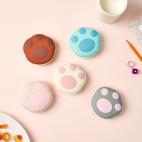 2023년 가성비 최고 고양이손난로 - 단미 고양이 발바닥 USB 충전식 양면 대용량 보조배터리 손난로, CAT PAW, 화이트