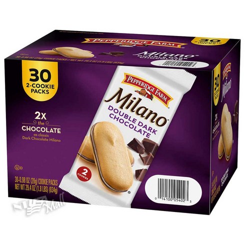 페퍼리지 팜 밀라노 더블 다크 초콜릿 2쿠키X30개 MILANO COOKIES, 30개