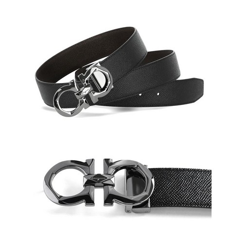 67A161 725421 - [페라가모] 간치니 양면 프리컷팅 67 A161 NERO TMORO 725421 남성 벨트