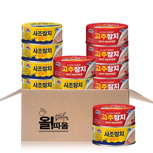 참치세트 - 사조 살코기참치 85g 6개 + 고추참치 85g 6개, 1세트