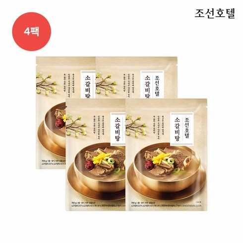 조선호텔 소갈비탕 730gX4팩, 4개, 730g