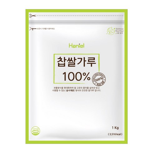 백옥분 - 습식 찹쌀가루 100%, 1kg, 4개