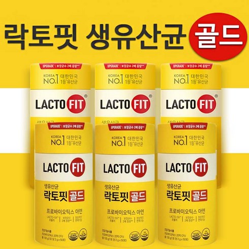 락토핏 생유산균 골드 LACTO 5X 프로바이오틱스 아연 유산균 1박스 50포, 100g, 6개