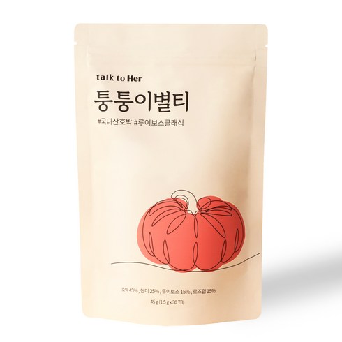 톡투허 퉁퉁이별티 임산부 호박차 루이보스 현미차, 1.5g, 30개입, 1개