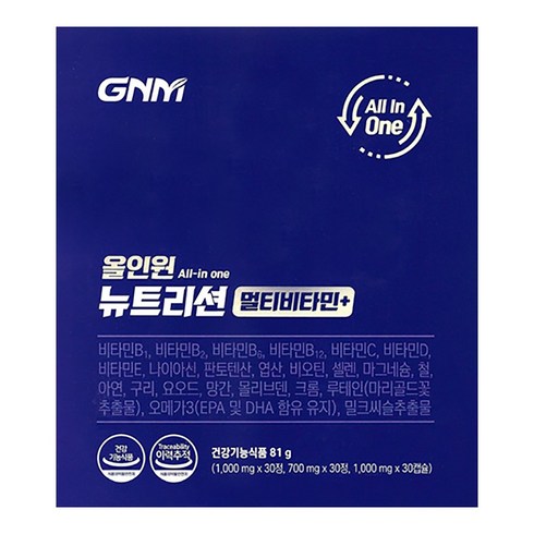 gnm자연의품격 - GNM 올인원 뉴트리션 멀티비타민+, 30캡슐, 1개