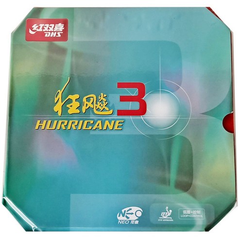 국내배송 DHS 네오 허리케인 3 Neo Hurricane 3 38도 39도 40도 41도 점착러버, 38도 2.1mm 블랙, 1개