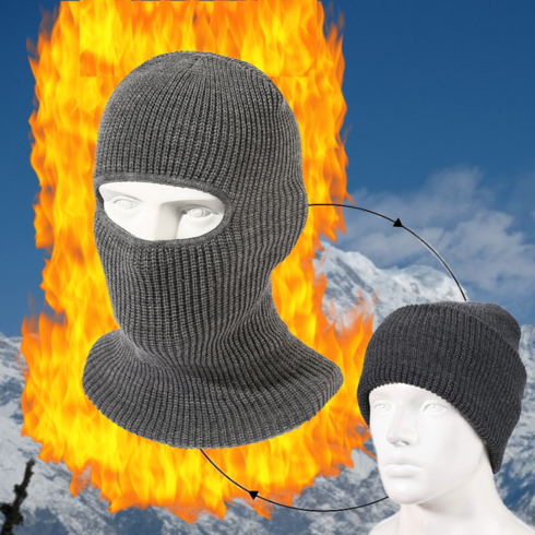 오토바이 자전거 캐시 바라클라바 겨울 넥워머 방한 마스크, 그레이, 단품