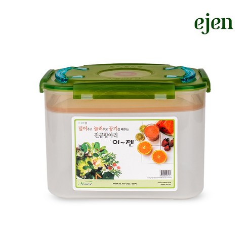 이젠 프리미엄 진공항아리 사각 12L 장아찌 절임 반찬 김치 누름통 누름독 밀폐용기, 12L: 32cm x 23cm x 23cm(높이), 1개