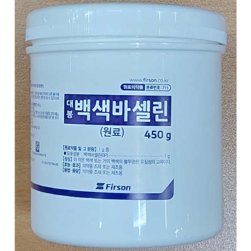 백색바세린 - 대봉 백색바세린450g 퓨어테스트 바셀린 삼현 바셀린, 450g, 1개