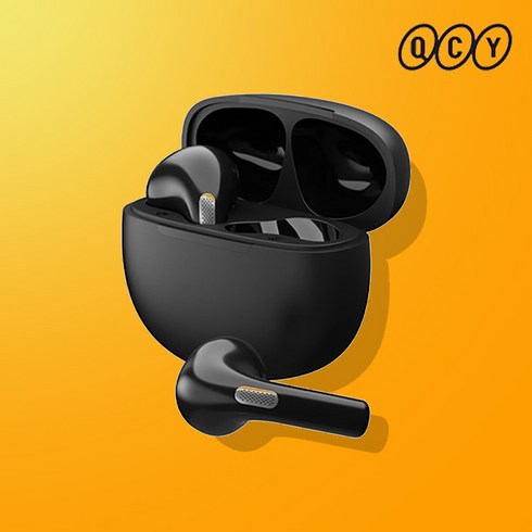 QCY T20 AilyPods APP 블루투스이어폰 무선이어폰 블루투스5.3, 블랙