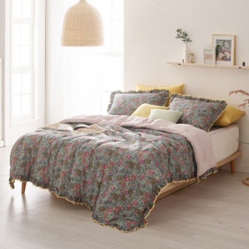 나이스필 먼지날림없는 파파야 모달 차렵이불Q