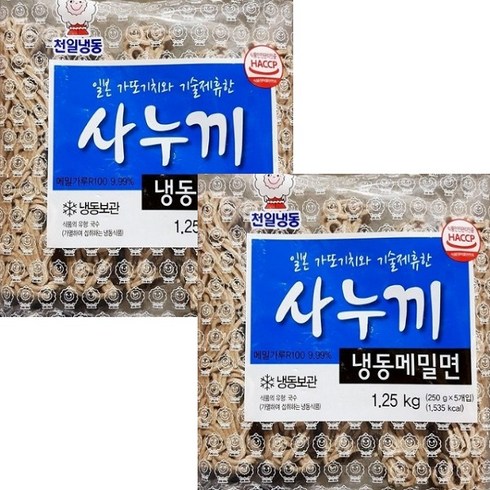 천일 메밀소바 사누끼 메밀면 1.25kg x 2봉, 1세트