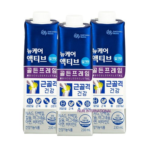 뉴케어 액티브 골든프레임 곡물맛 밀크맛 (사은품증정), 230ml, 24개