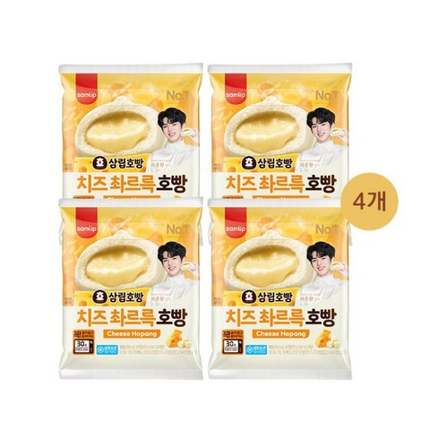 삼립 호빵 치즈촤르륵 호빵 4봉, 100g, 4개