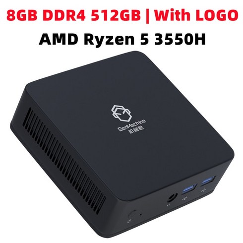 SZBOX 미니 PC AMD Ryzen 5 3550H DD4 x 2 3200MHZ NVME 윈도우 11 와이파이 BT 4.2 4K HD 데스크탑 게이머 컴퓨터, 01 Ryzen 5 3550H_02 AU, 03 8GB  512GB