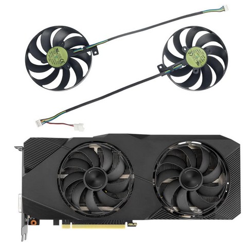 그래픽카드 Coolerage SUS 듀얼 RTX 2060 2070 2080 슈퍼 EVO GPU T129215SU RTX2060S RTX2070S RTX2080S 그래픽 카드 팬