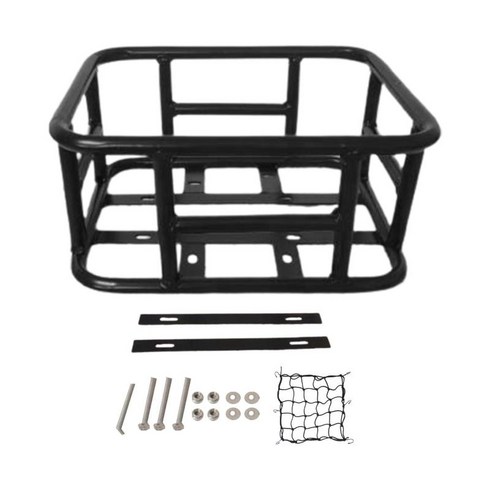 설치가 간편한 자전거 카고 랙 백 라이딩 여행용 리어 랙 자전거 바구니, 32cmx28cmx15cm, 철, 검은색, 1개