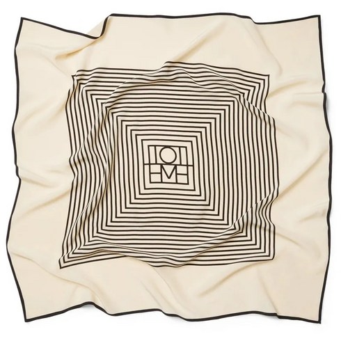 토템 스카프 TOTEME 럭셔리 스트라이프 실크 머플러