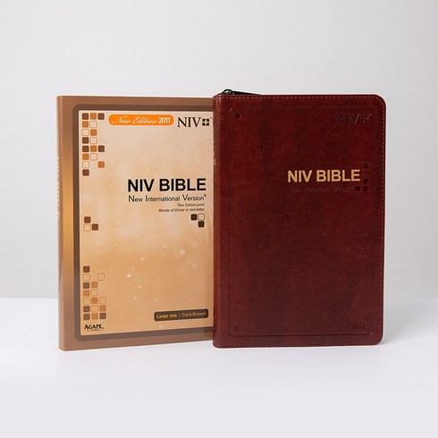 영문 NIV BIBLE(다크브라운)(단본)(대)(지퍼)(색인):New Edition 2011, 아가페출판사