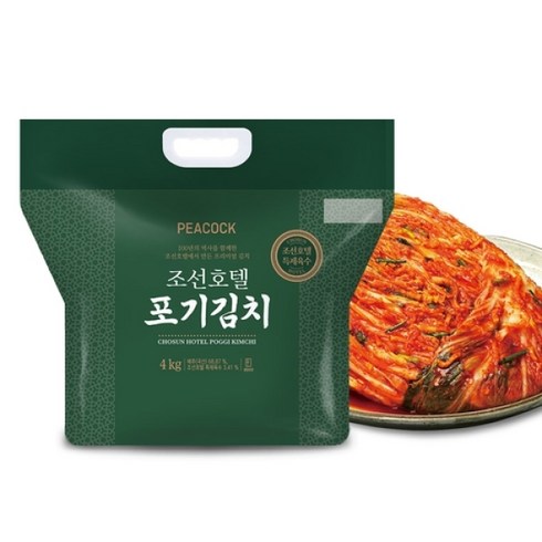 2023년 가성비 최고 조선호텔김치 - 피코크 조선호텔 포기김치 4kg, 1개, 상세페이지 참조