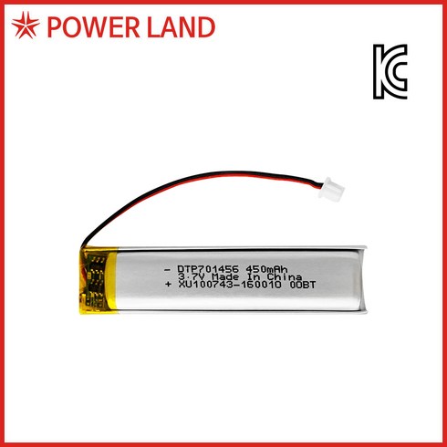 [리튬폴리머] DTP 701456 3.7V 450mAh RB타입/배터리/세이펜/배터리/충전지, 1개, 1개