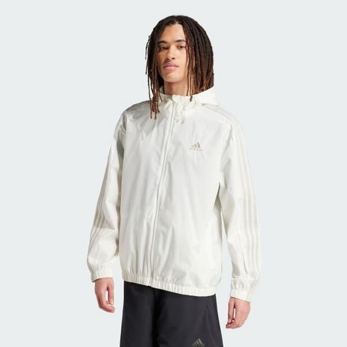 is1359 - [국내매장판] 아디다스 에센셜 3S 우븐 윈드브레이커 남성 Sportswear Off White IS1359