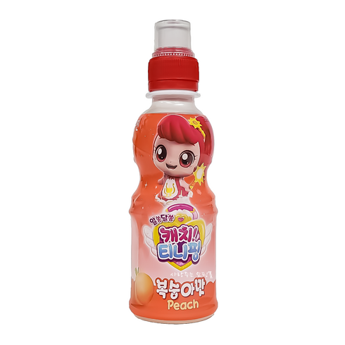 웅진 어린이 음료 알쏭달쏭 캐치 티니핑 복숭아맛 200ml x 24개입, 24개