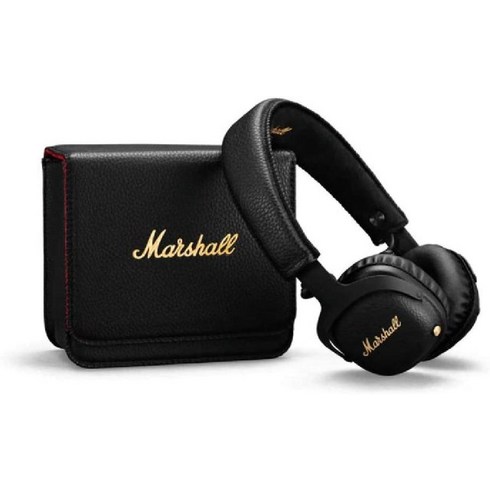 Marshall-Mid ANC 액티브 노이즈 캔슬링 헤드폰 온 이어 무선 블루투스 이어폰 딥베이스 접이식 스포츠 게임용 헤드셋, Black, 1.Black